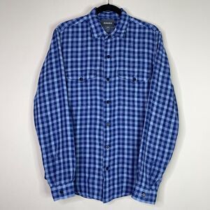 Bonobos Tailored Slim Fit Blue Plaid Pocket Button Down Men's Size Medium